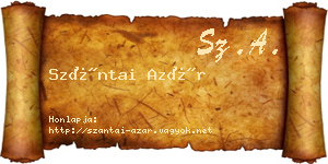 Szántai Azár névjegykártya